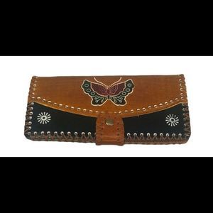 Handmade Custom Western Design Leather Wallet Bifold